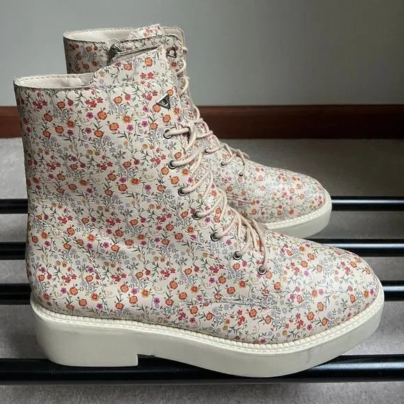 SCHUTZ Women McKenzie Leather Combat Boots NEW - Picture 6 of 7